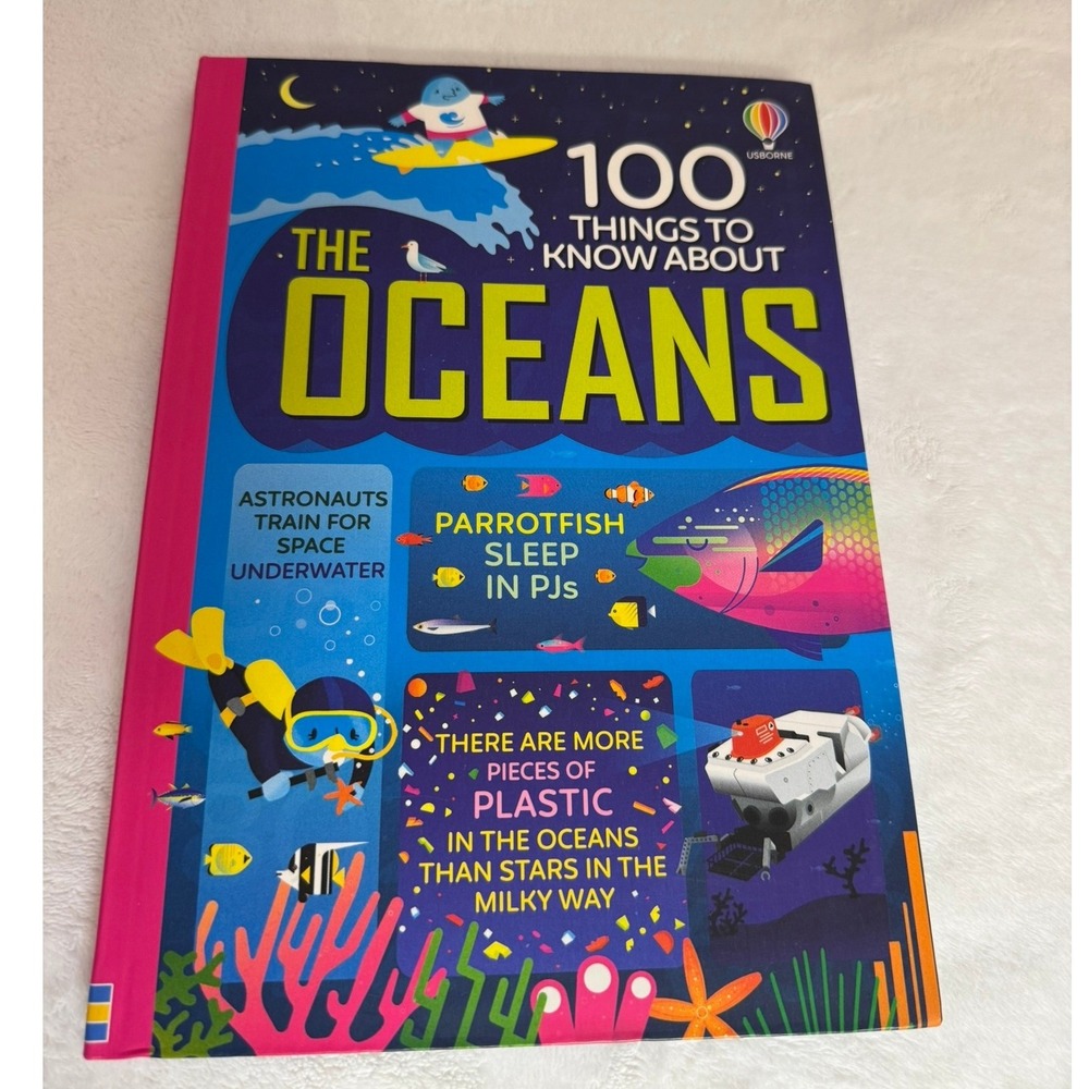 Usborne 100 Things to Know About the Oceans Childrens Hardcover Fact Book